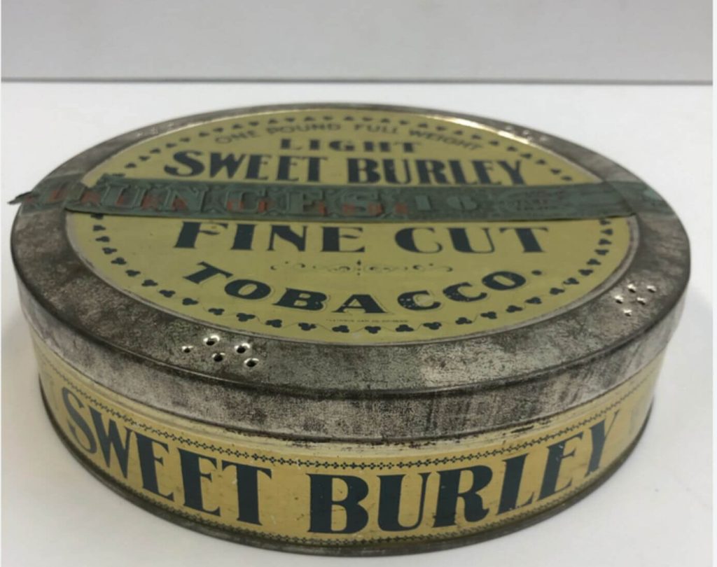 A vintage light burley tobacco advertisement